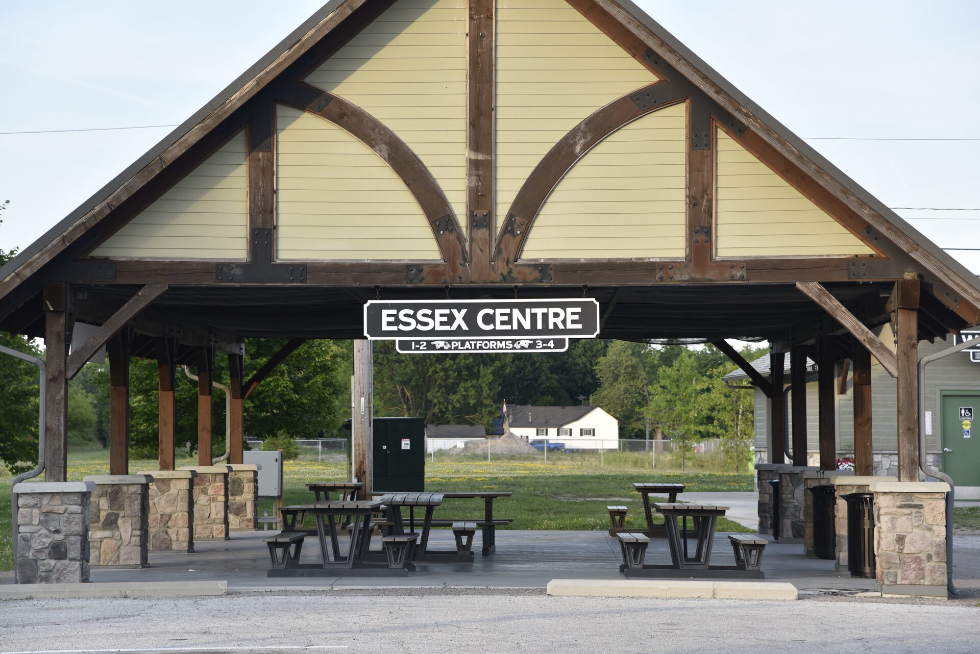 The Essex Centre train station pavilion in Windsor-Essex
